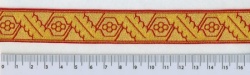 Галун ДУБОК, красный с золотом, шир. 2,3 см, ФР