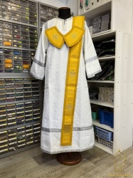 Орарь желтый с золотом с поручами, парча