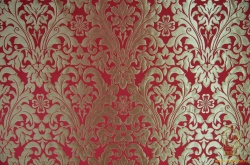 Парча КУПИНА, красная с золотом, шир. 155 см