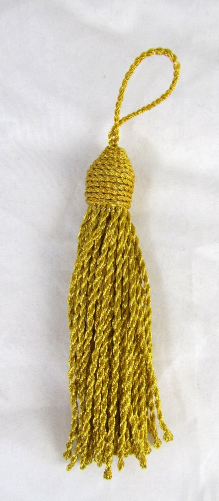 Кисть декоративная, золото, длина 11 см, ЛЕНА (NA)