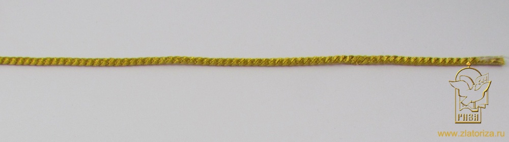 Шнур золото, 4 мм, арт d1034, витой, 33 м в упаковке