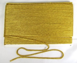 Шнур золото, 5 мм, арт d1035, витой, 33 м в упаковке