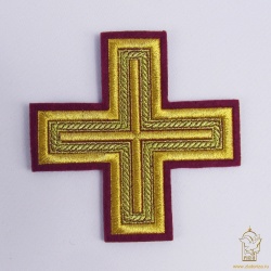 Крест 3 АНДРЕЕВСКИЙ, бордо с золотом, 8,5 см Крест 3 АНДРЕЕВСКИЙ, бордо с золотом, 8,5 см