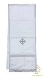 Аналойник, шелк белый с золотом или серебром