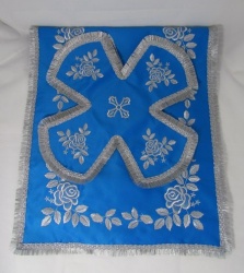 Покровцы ЦВЕТЫ, голубые с золотом, серебром ЛТ