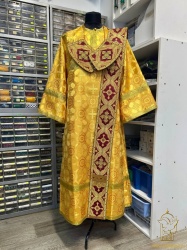 Орарь бордо с золотом, шелк, с поручами