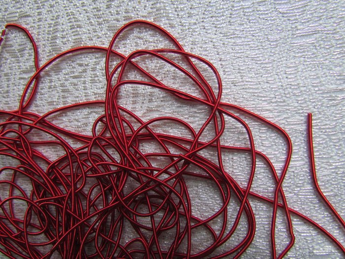 Канитель 49К красная матовая