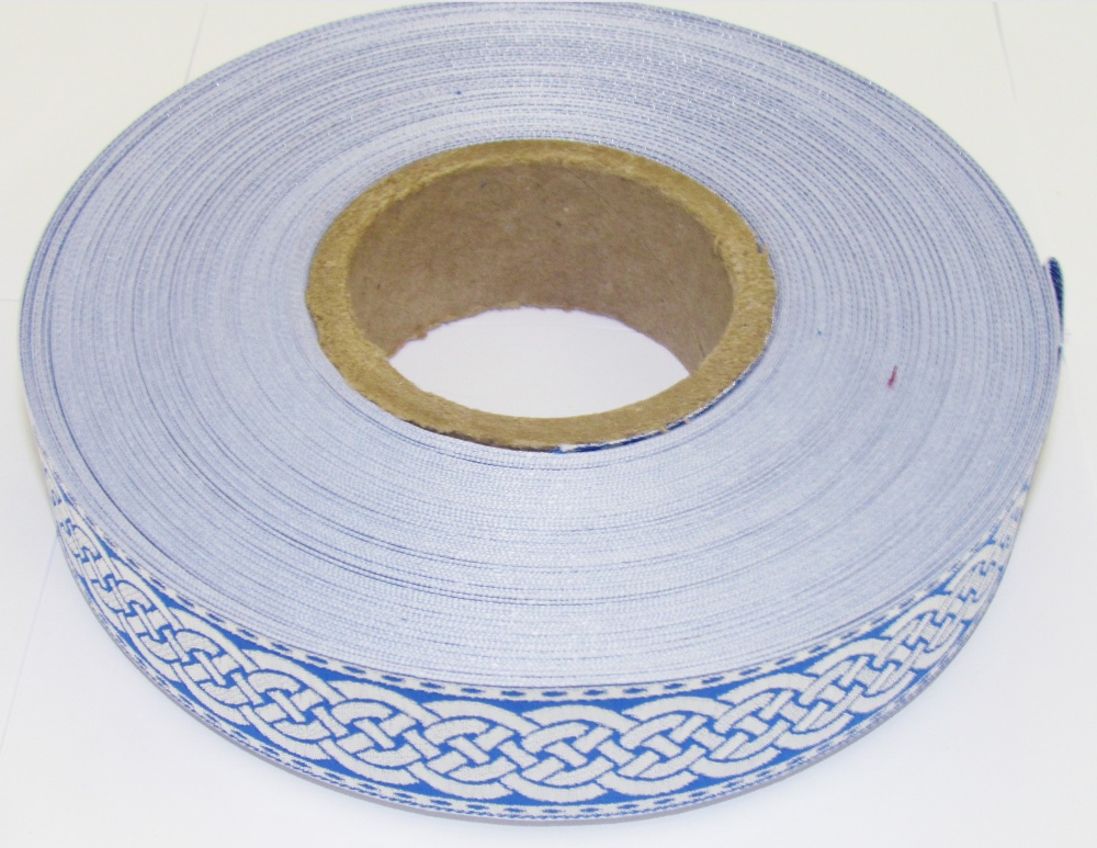 Галун ПЛЕТЕНКА, синий с серебром, шир. 1,8 см, РА