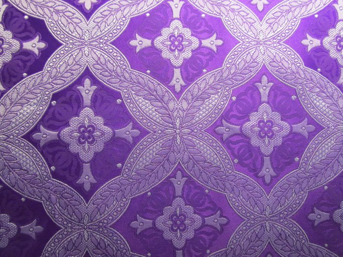 Шелк КРУЖЕВНИЦА, фиолетовый с серебром, шир. 150 см, Рахманово
