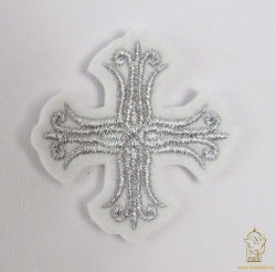 Крест 4 СОФИЯ белый со свет. и/или темн. серебром, 6-7 см Крест 4 СОФИЯ белый со свет. и/или темн. серебром, 6-7 см