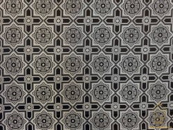 Шелк НЕВСКИЙ, черный с серебром, шир. 150 см, Рахманово