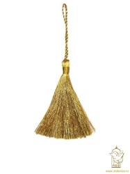 Кисть декоративная, золото, длина 9 см, арт1958, 1948