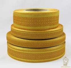 Галун РОМАШКА, желтый с горчицей, с золотом, шир. 4 см, РА