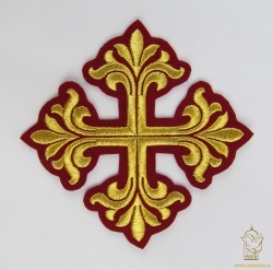 Крест 1 ВИФЛЕЕМ, бордо с золотом,14,5 -16 см Крест 1 ВИФЛЕЕМ, бордо с золотом,14,5 -16 см