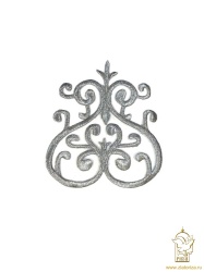 Термоаппликация ЗАВИТОК 7, серебро темное, арт. 3113