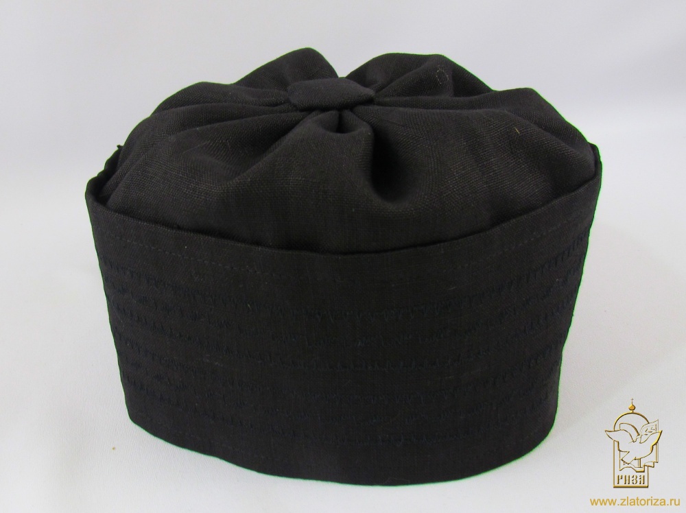 Скуфья греческая, лен черный