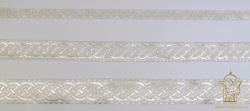 Галун ПЛЕТЕНКА, белый с серебром, шир. 5 см, РА Галун ПЛЕТЕНКА, белый с серебром, шир. 5 см, РА