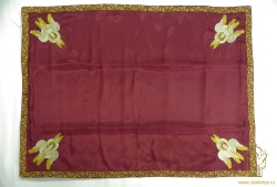Илитон бордовый 57 х 78 см, с вышивкой Серафимы