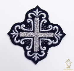 Крест 3 ПОКРОВСКИЙ черный с серебром,8-9 см Крест 3 ПОКРОВСКИЙ черный с серебром,8-9 см