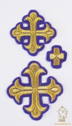 Набор крестов, требный, ЛУКОШКО, фиолетовый с золотом, 9 шт Набор крестов, требный, ЛУКОШКО, фиолетовый с золотом, 9 шт