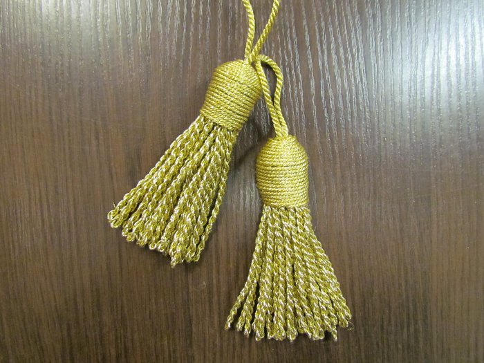 Кисть декоративная золото ПАТРОН 10см, арт. 1951