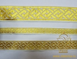 Галун Ногинск ПЛЕТЕНКА бел. золот. шир. 3,2 см