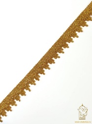 Тесьма золото 60, шир. 2,3 см, зубчики, в упаковке 20 м, арт. Z1508 или 720 Тесьма золото 60, шир. 2,3 см, зубчики, в упаковке 20 м, арт. Z1508 или 720