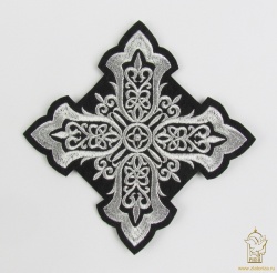 Крест 1 ВИЗАНТИЯ черный с серебром,14,5 -16 см Крест 1 ВИЗАНТИЯ черный с серебром,14,5 -16 см