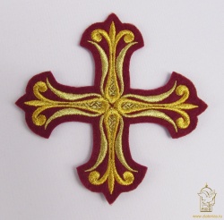 Крест 2 СОФИЯ бордо с золотом, 11 см Крест 2 СОФИЯ бордо с золотом, 11 см
