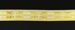 Галун ВИЗАНТИЯ, белый с золотом, шир. 4 см, ФР