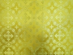 Шелк ГУСЛИЦА, желтая с золотом, шир. 150 см, Рахманово