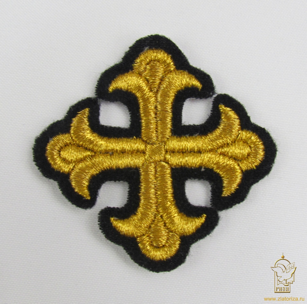 Крест 4 ЛУКОШКО черный с золотом,6-7 см