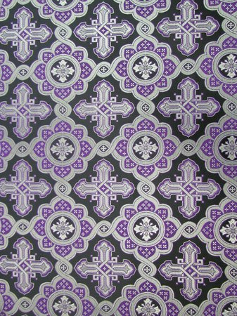 Шелк ПОДСОЛНУХ, черный с фиолетовым с серебром, шир. 150 см, Рахманово