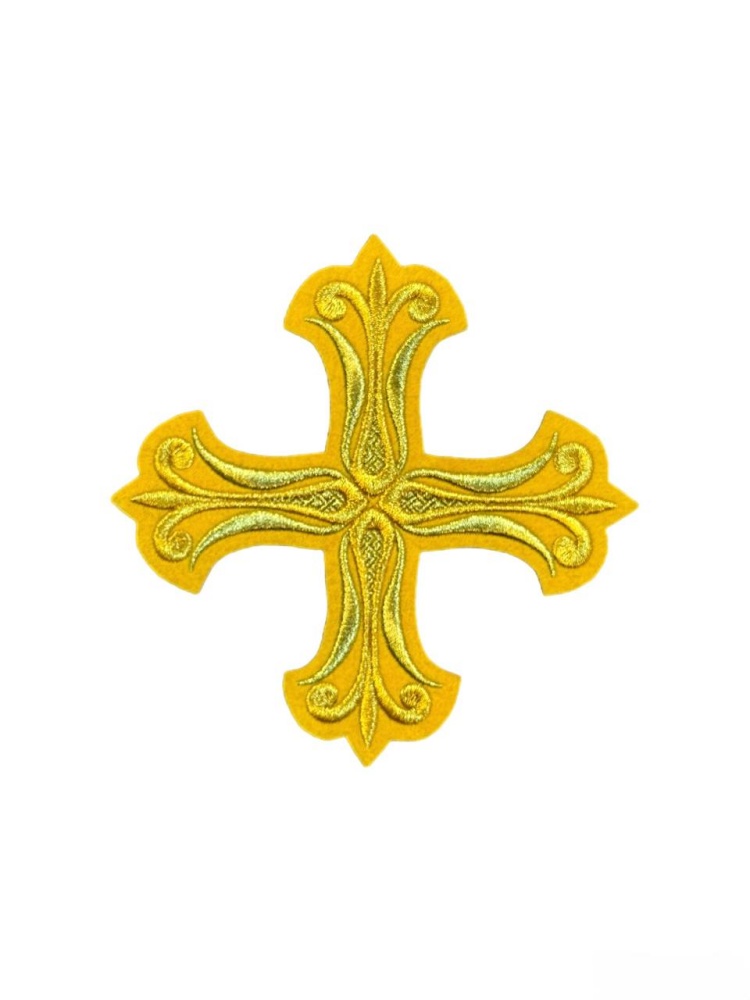 Крест 2 СОФИЯ желтый с золотом, 11 см