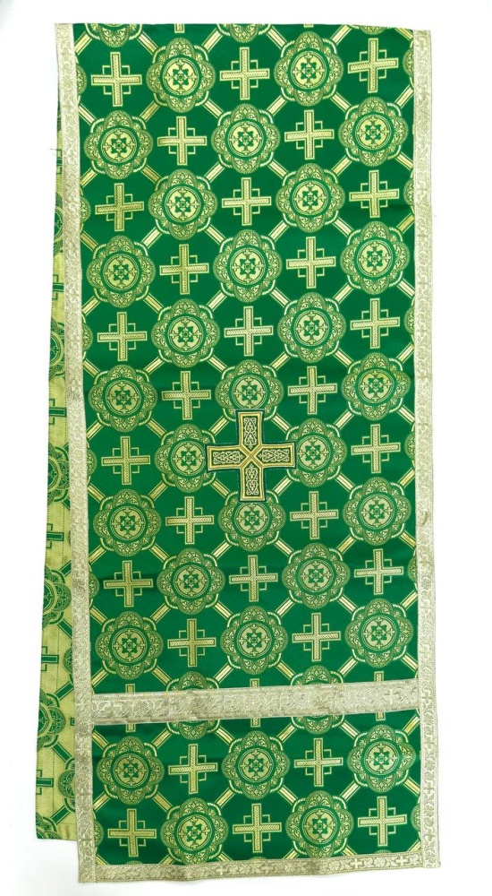Аналойник шелк зеленый с золотом