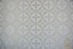 Парча ГУСЛИЦА, белая со светлым серебром, шир. 150 см, Рахманово Парча ГУСЛИЦА, белая со светлым серебром, шир. 150 см, Рахманово