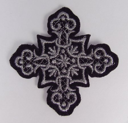 Крест 4 ЯГОДКА, фиолетовый с серебром,6-7 см