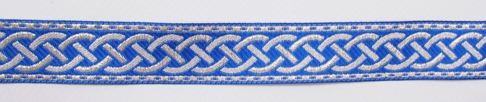 Галун ФР ПЛЕТЕНКА голуб. сереб. шир. 2,3 см