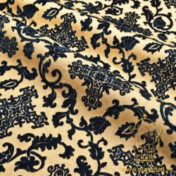 Рытый бархат Узорный, синий