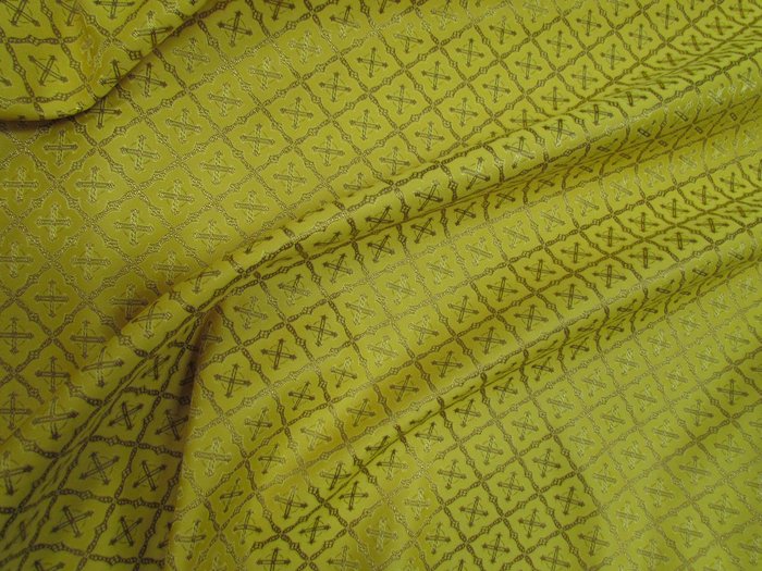 Шелк ПОЛИСТАВРИЙ, желтый с золотом, шир. 160 см
