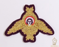 Херувим малый бордо/золото, , h = 8,5 см, шир. 11 см