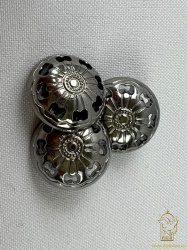 Пуговицы 25 СОЛНЫШКО пластик серебро Пуговицы 25 СОЛНЫШКО пластик серебро