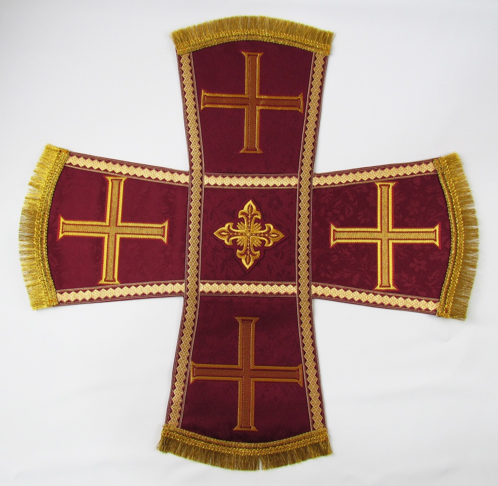 Покровцы парча, бордо с золотом