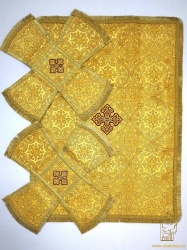Покровцы парча, желтые с золотом