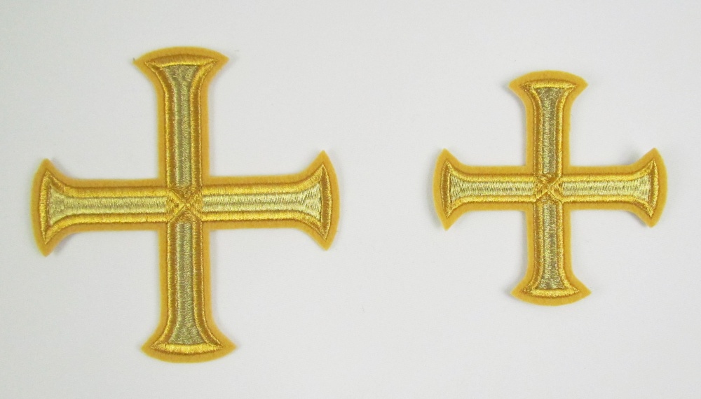 Набор крестов, иерейский, БУЛАТ, горчица с золотом, 14 шт