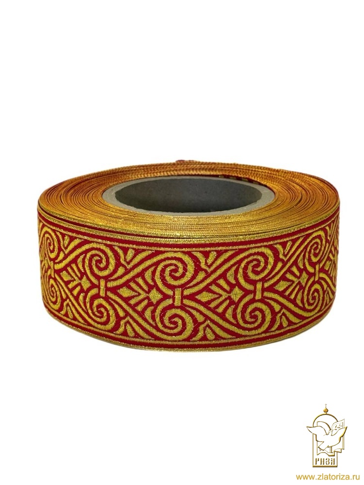 Галун АФИНЫ, красный с золотом, шир. 5 см, РА