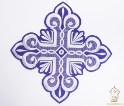 Крест Престол/Жертвенник КАШТАН, фиолетовый с серебром, 27 см