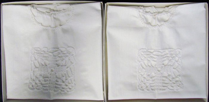 Комплект крестильный Б27 Добрыня 6-24 месяца (сорочка, пеленка-уголок) , 100% хлопок, вязаное кружево