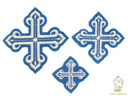 Набор крестов КАНОН W 002, требный, синий с серебром, 9 шт, Набор крестов КАНОН W 002, требный, синий с серебром, 9 шт,