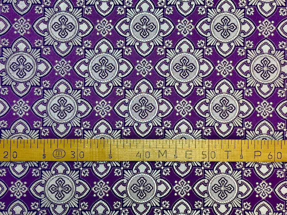 Шелк ПП ТВЕРСКОЙ, фиолетовый с серебром, шир. 150 см